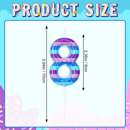 Conelist Video Game Birthday Candles Piñata Gaming Party Candle Numeral Cake Topper for Kids Battle Boys Birthday Decoration Gaming and Video Game Party Decoration Supplies(Number 8)