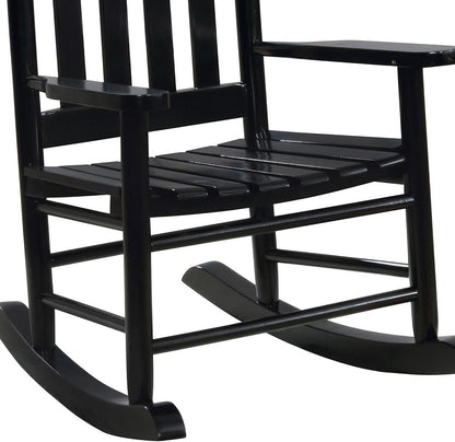 Black Slat Back Youth Rocking Chair