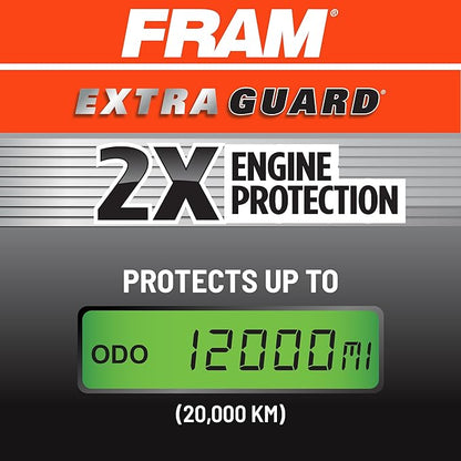 FRAM Extra Guard Rectangular Panel Engine Air Filter Replacement, Easy Install w/Advanced Engine Protection and Optimal Performance, CA12057