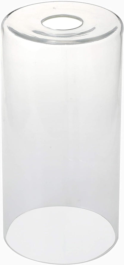 GoLucky Clear Glass Shade Accessory - Glass Lamp Fixture Replacement - Clear Cylinder with 1-5/8 Inch Fitter - 3.5"D x 7"H