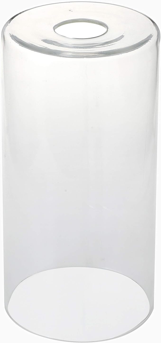 GoLucky Glass Cylinder Shade Accessory - Glass Lamp Fixture Shade Replacement - 3.5"D x 14"H