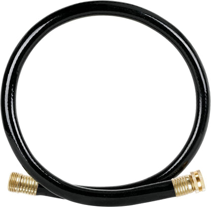 Worth Short Leader Black Garden Hose 3/4 in. x 5 ft. -Kink Free, No Leaking, Male/Female Fittings -Heavy Duty Durable Flexible Lightweight Water Pipe -Brass Aluminum Ends for Household & Commercial