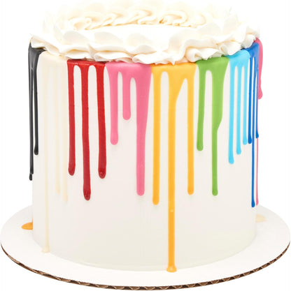 DecoPac Cake Drip, White Color, Vanilla Flavor, Mat Like Chocolate, 6.35 oz, 1 Count (Pack of 1)