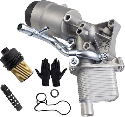 Engine Oil Filter Housing assembly Compatible with 2011-2018 1.4L Turbo Chevrolet Cruze Sonic Trax Buick Encore