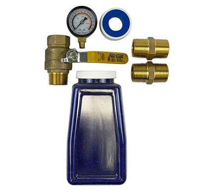 1/2" NPT Industrial (3-Stage) Oil, Moisture Vapor Removing Coalescing Filter and in Line Desiccant Air Dryer and Air Pressure Regulator for Compressed Air Lines