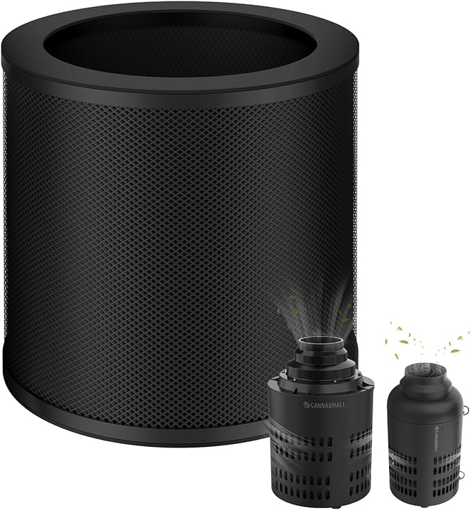 6 Inch Replacement Air Carbon Filter, 38mm Smellines Control Filtration with Australia Virgin Charcoal for Grow Tent, Inline Duct Fan, Hydroponics, Odor Scrubber, Greenhouse, Breeding Farm