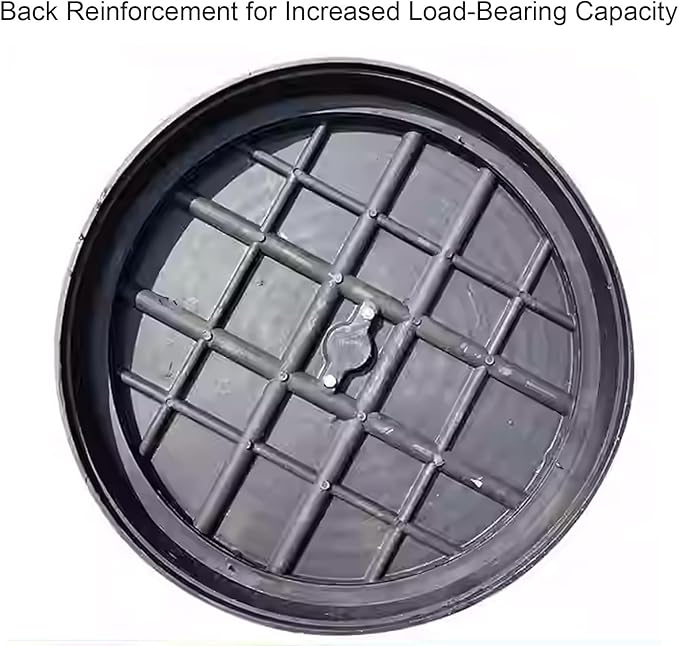 Septic Tank Lids, Manhole Cover with Handle, Sturdy and Pressure-Resistant, Suitable for Green Belts, Residential Areas and Construction Sites(20 cm/8 in)