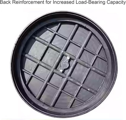 Septic Tank Lids, Manhole Cover with Handle, Sturdy and Pressure-Resistant, Suitable for Green Belts, Residential Areas and Construction Sites(63 cm/25 in)