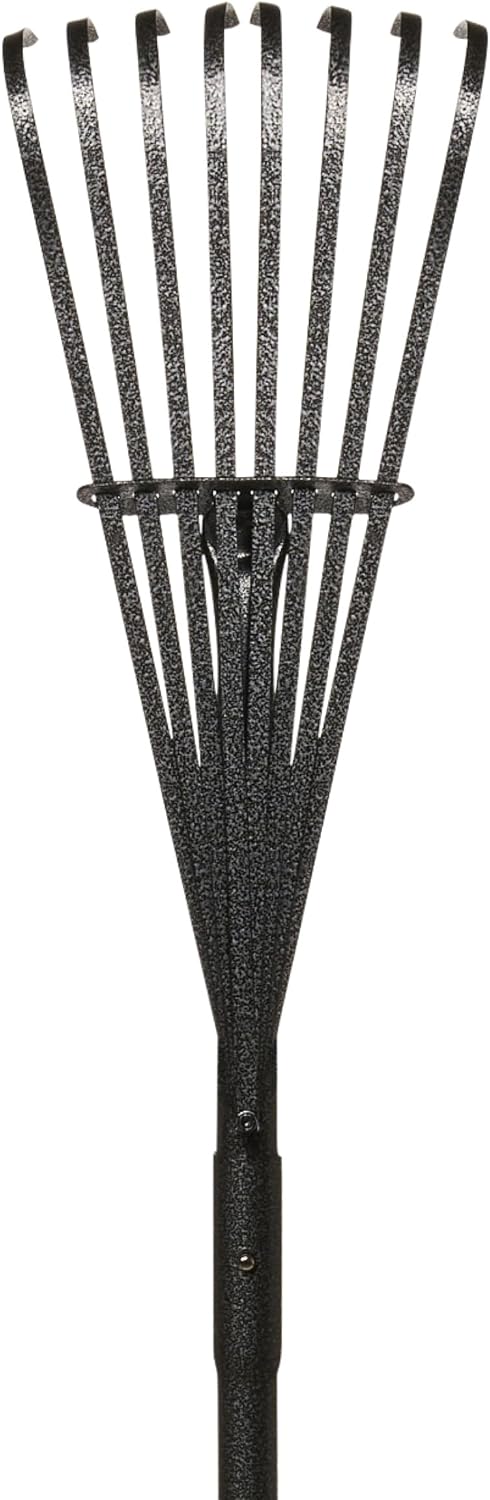 Yard Butler World’s Greatest Shrub Rake | Heavy Duty All Steel Rake with Ergonomic Garden Claw, 20 Free-Floating Tines & Long Metal Handle – Lawn, Yard, Bed, Landscape for Leaves, Grass & Debris, 8"