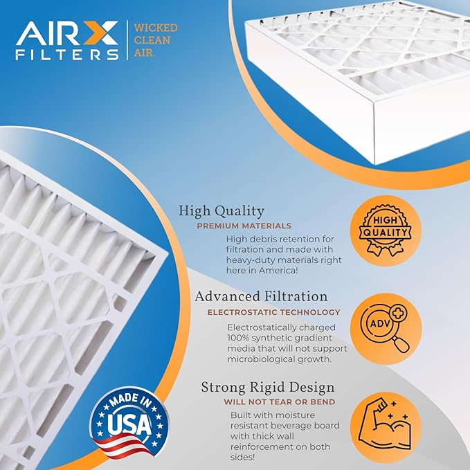 AIRX FILTERS WICKED CLEAN AIR. 18x20x4 Air Filter MERV 11 Electrostatic Pleated Air Conditioner Filter 6 Pack HVAC AC Furnace Filters