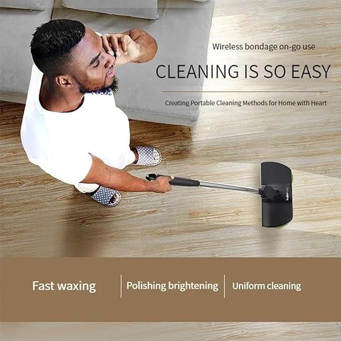 Spinning Cleaner Vacuum,Electric Mops for Floor Cleaning,Cordless Electric Mop,Floor Scrubber and Polisher Machine,Buffer Polisher for Home with Replacement Pad，Includes 4 PCS Cleaning Cloths