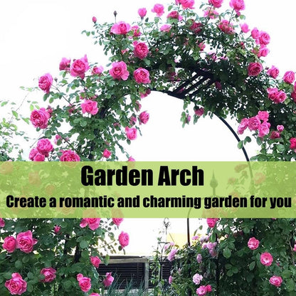 Garden Arbor, Metal Wedding Arch for Ceremony Party, Garden Trellis for Climbing Plants Outdoor, Wide 55" 71" 87" 103" 118" 134" Garden Arch Stand for Garden, Backyard, Lawn(Brown,87" x 91" x 16")