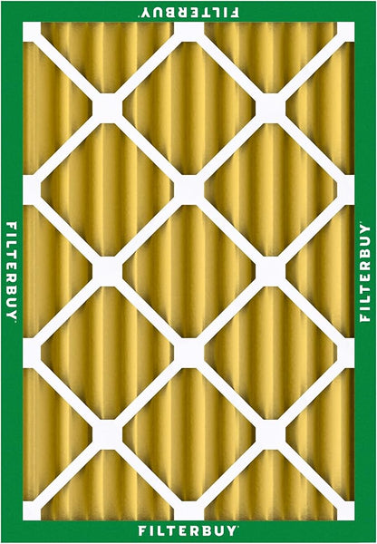 Filterbuy 20x25x4 Air Filter MERV 11 Superior Pet & Allergy Defense (4-Pack), Electrostatic Pleated HVAC AC Furnace Filters Replacement, Made in USA (Actual Size: 19.50 x 24.50 x 3.63)