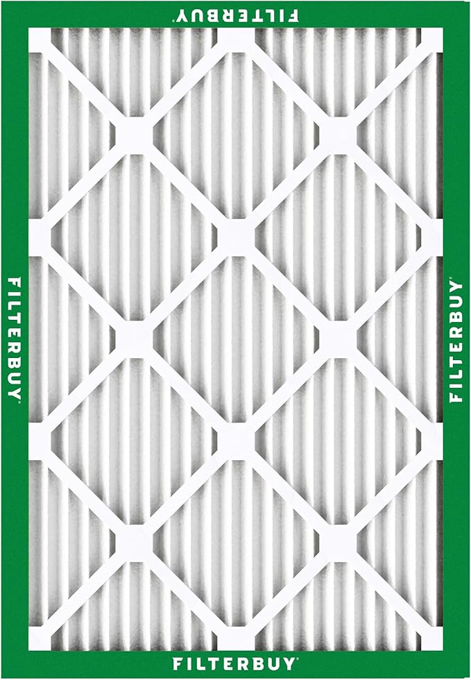Filterbuy 18x20x1 Air Filter MERV 8 Essential Dust & Allergy Defense (5-Pack), Electrostatic Pleated HVAC AC Furnace Filters Replacement, Made in USA (Actual Size: 17.50 x 19.50 x 0.75)