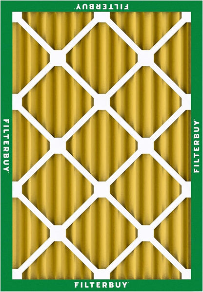 Filterbuy 16x20x2 Air Filter MERV 11 Superior Pet & Allergy Defense (4-Pack), Electrostatic Pleated HVAC AC Furnace Filters Replacement, Made in USA (Actual Size: 15.50 x 19.50 x 1.75)
