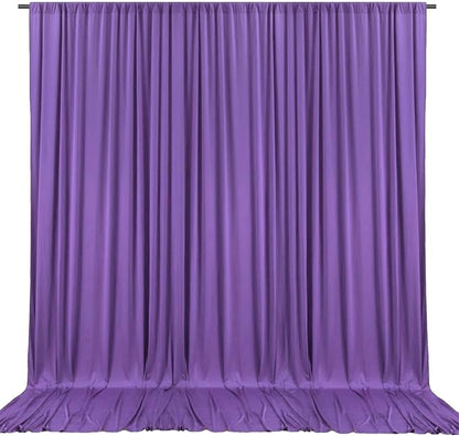 10 x 7 Feet Purple Backdrop Curtain for Partie, Background Curtains for Photoshoot, Birthday, Wedding, Halloween, Thanksgiving, Christmas Day, New Year Party Decorations 5Ft x 7Ft, 2 Panels