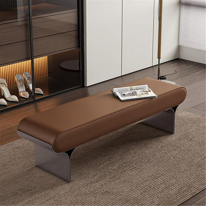 Modern Upholstered Bed end Bench Bedroom Home Use Bedside Dressing Room Long Shoe Changing Entryway(Medium)
