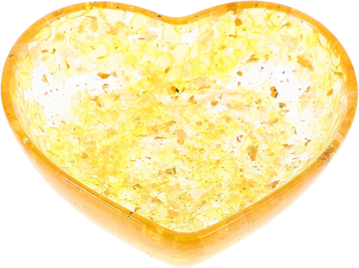 UKCOCO Heart Shaped Resin Candle Holder Crystal Decor Bowl Versatile Candle Cup for Living Room and Bedroom Built to Last Unique Texture