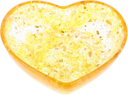 UKCOCO Heart Shaped Resin Candle Holder Crystal Decor Bowl Versatile Candle Cup for Living Room and Bedroom Built to Last Unique Texture