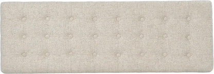 HomePop Modern Tufted Storage Bench - Textured Cream Fabric