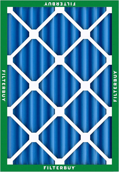 Filterbuy 16x20x4 Air Filter MERV 13 Optimal Smoke & Allergy Defense (3-Pack), Electrostatic Pleated HVAC AC Furnace Filters Replacement, Made in USA (Actual Size: 15.50 x 19.50 x 3.63)