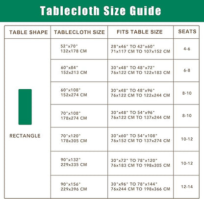 Biscaynebay Textured Fabric Tablecloths 60x84 Inches Rectangular, Ivory Water Resistant Tablecloths for Dining, Kitchen, Wedding, Parties etc. Machine Washable