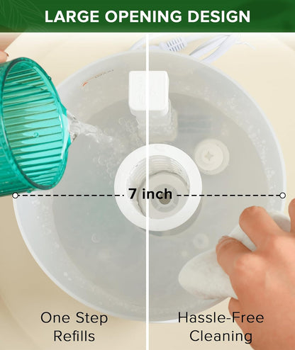 3L No Leak Plant Humidifiers for Grow Tent Greenhouse and Grow Room, Top-Fill, Auto Shut Off, with Extendable Targeting Hose Perfect for Indoor Plant Care and Humidity Control (Single Dual Fog Output)