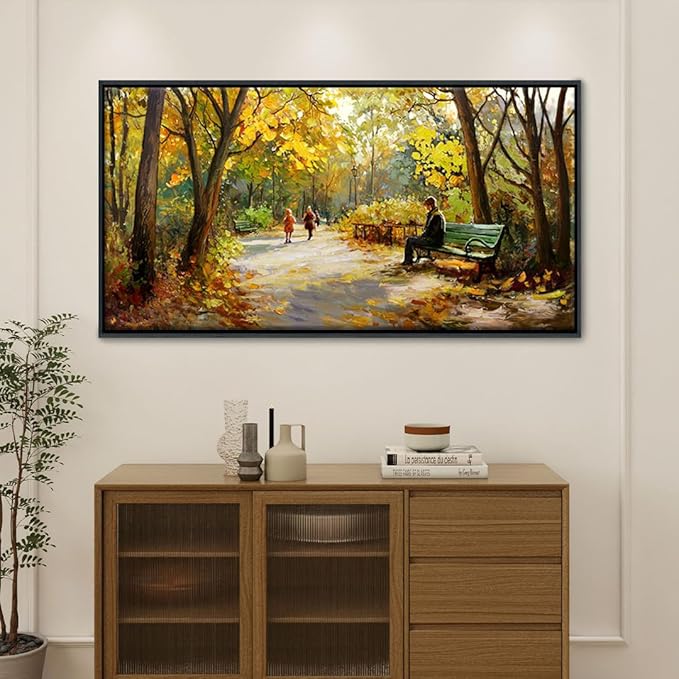 Large Canvas Wood Framed Wall Art Living Room Wall Decor for Bedroom Forest Landscape Painting Wall Pictures Artwork Picture Office Farmhouse Home Decorations 20×40IN