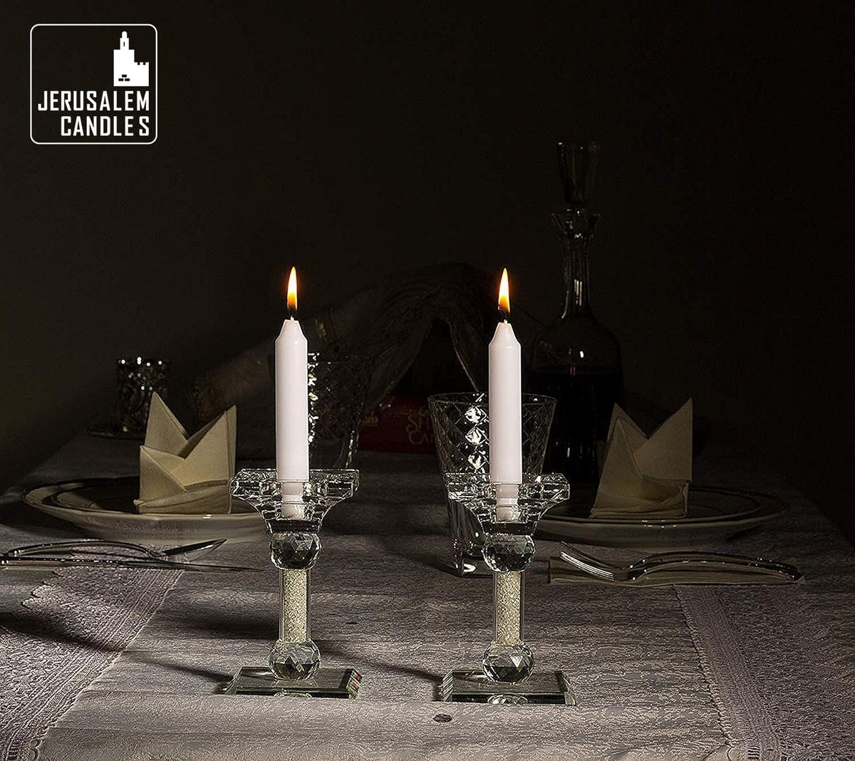 Jerusalem Candles - Traditional Shabbos Candles - 3 Hour - 2-Pack x 72 Candles (144 Candles)