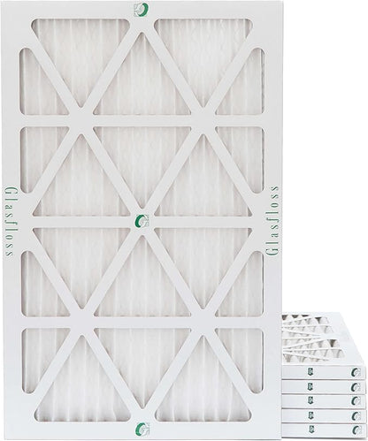 Glasfloss 14x30x1 MERV 10 (FPR 5-6) Pleated Air Filters Box of 6. Actual Size: 13-5/8 x 29-5/8 x 7/8