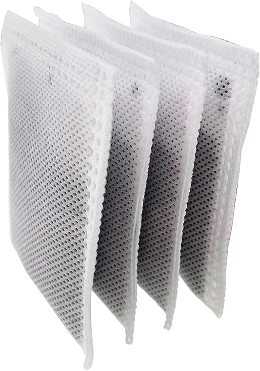 4 Pack Compact Activated Charcoal Odor Absorbing Filter Refill Deodorizer Compatible with iTouchless Cans 2.5 Gal, 3 Gal, 4 Gal and Other SmallTrash Cans Under 8 Gallons with Filter Compartment