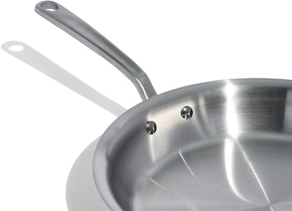 Made In Cookware - 12-Inch Stainless Steel Frying Pan - 5 Ply Stainless Clad - Professional Cookware - Crafted in Italy - Induction Compatible