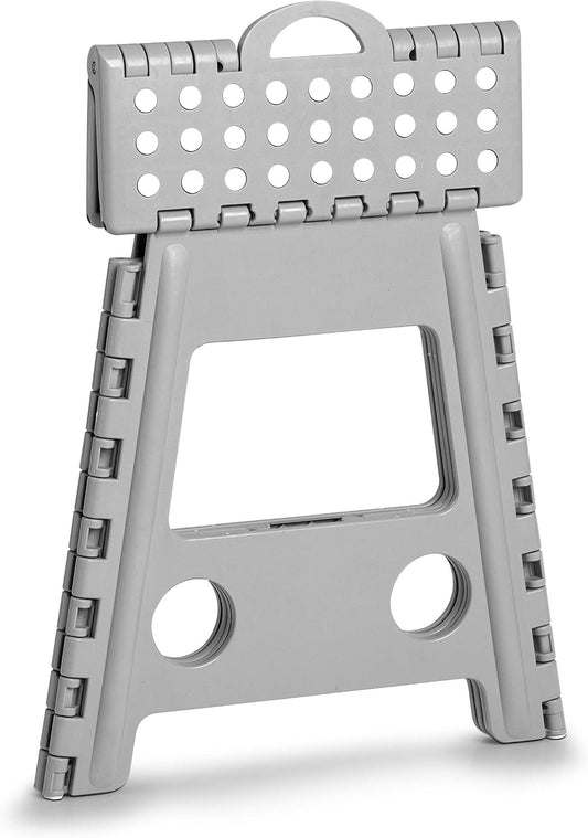 Zeller Present - Schöner Leben. Praktisch WOHNEN. Zeller 13036 Premium Klapphocker faltbar, Kunststoff, grau, TÜV geprüft, belastbar bis 150 kg, ca. 38,5 x 31,5 x 39 cm, Plastik, groß