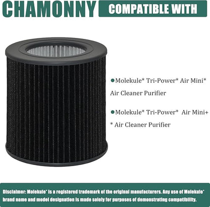 Air Mini PECO-HEPA Tri-Power Filter Replacement, Compatible with Molekule PECO-HEPA Tri-Power Air Mini and Air Mini+ Air Purifier, 2 Pack