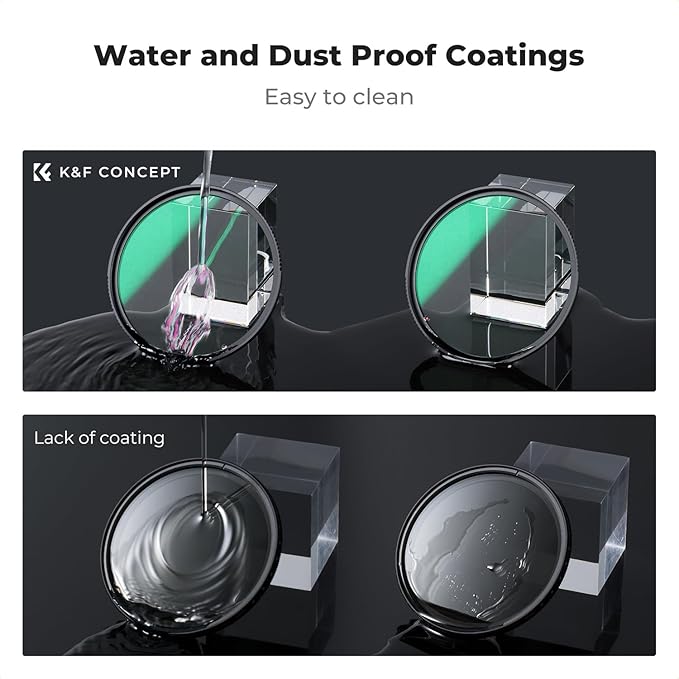 K&F CONCEPT 52mm Black Diffusion 1/4 & 1/8 Lens Filter Kit (2 Pcs), Mist Cinematic Effect Filter for Vlog/Video/Portrait Image with 28 Multi-Layer Coated