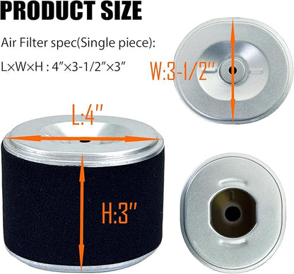 4 PACKS Air Filter for Honda GX270 9HP GX240 8HP Engines Air Cleaner – Upgraded Reinforced Design – Replaces 17210-ZE2-50,17210-ZE2-822,17210-ZE2-515 – for Pressure Washer, Chipper, Lawn Equipment
