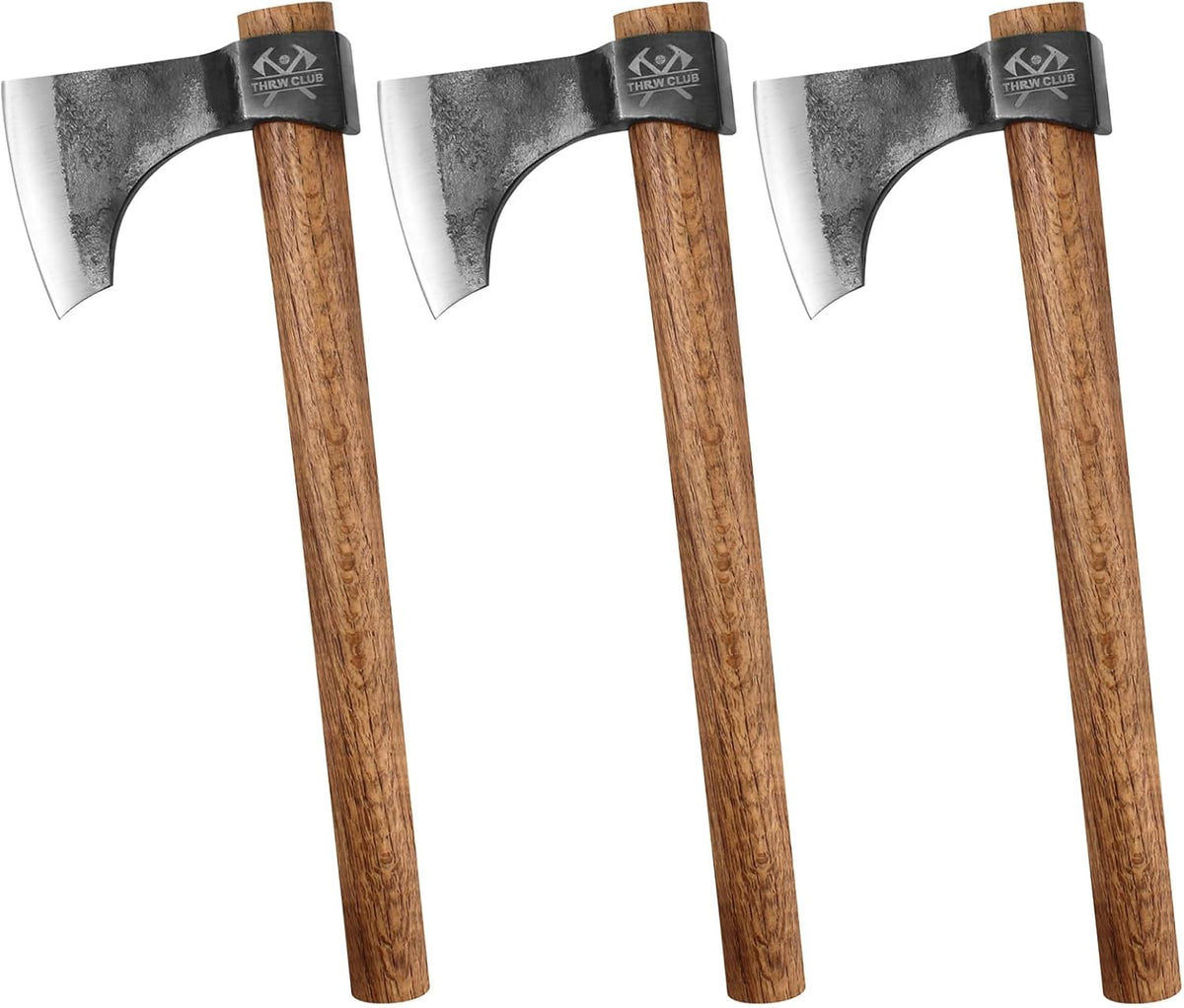 Throwing Axe Set, 16.5" Throwing Tomahawk with 1065 High Carbon Steel & Wooden Handle, Perfect for Axe Throwing Game for Backyard, Competition and Recreation