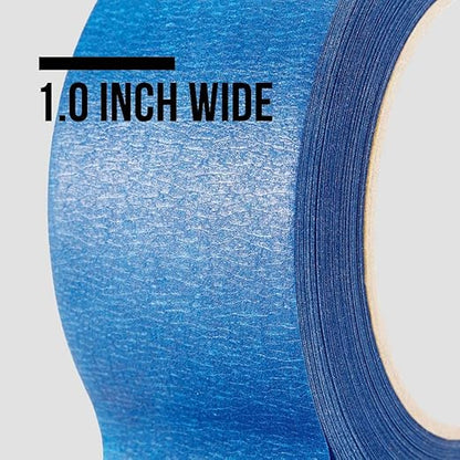 Lichamp 10-Piece Blue Painters Tape 1 inch, Blue Masking Tape Bulk Multi Pack, 1 inch x 55 Yards x 10 Rolls (550 Total Yards)