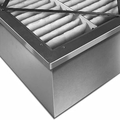 RIGID-PACK 20x20x12 Rigid Box Air Filter – MERV 15/98% ASHRAE HVAC Filter – Radial V-Pleat, Metal Frame, Single Header – High-Efficiency Replacement for Commercial & Industrial Systems