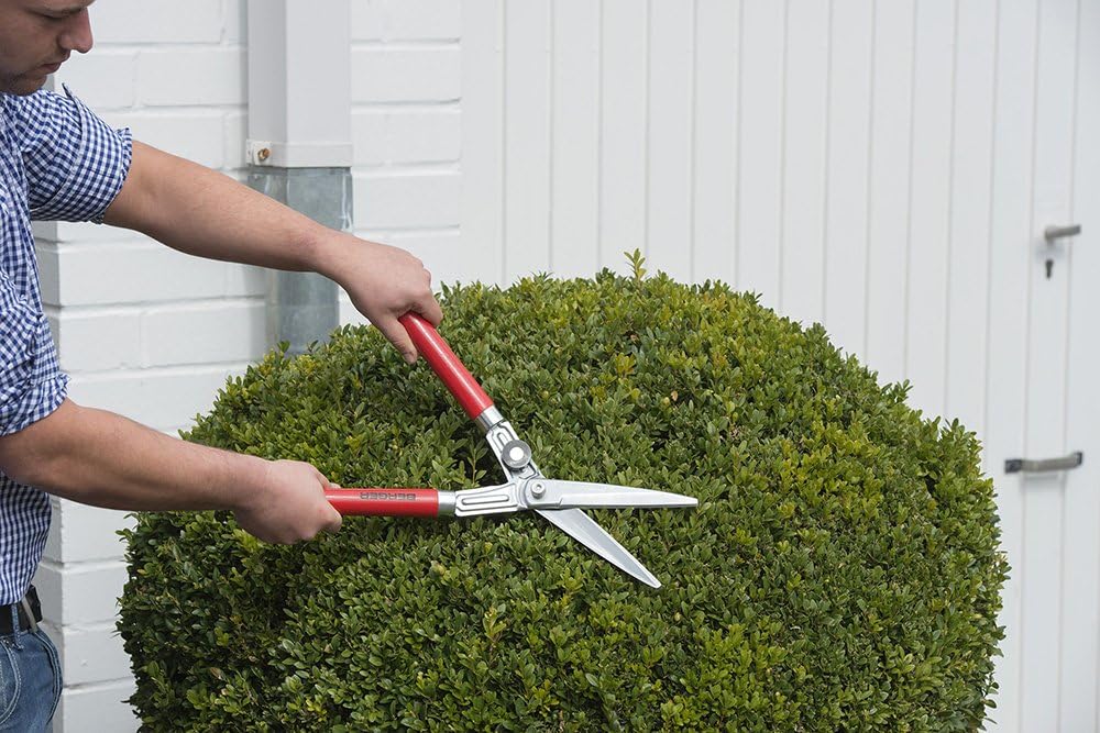 BERGER Topiary Shear 2510 with Beech Wood Handle Garden Shear with self-Sharpening Blades, Length 45 cm
