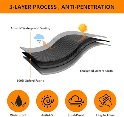 Grill Cover for Pit Boss Pro Series 1600,Competition Series 1600,Elite Series 1600,PB1600CS,PB1600PS2,PB1600PSE,Titan 1600CS Pellet Smoker Grill,Heavy Duty 600D Waterproof Pitboss Smoker Cover,Black
