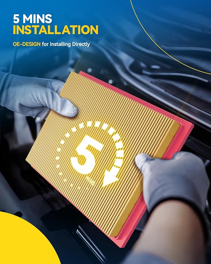 PHILTOP Engine Air Filter CA10677 Replacement for Toyota RAV4 2013-2018, Avalon 2013-2019, Camry 2012-2017 & Lexus ES300h 2013-2018, HS250h 2010-2012, LS460 2007-2017, LS600h 2008-2016