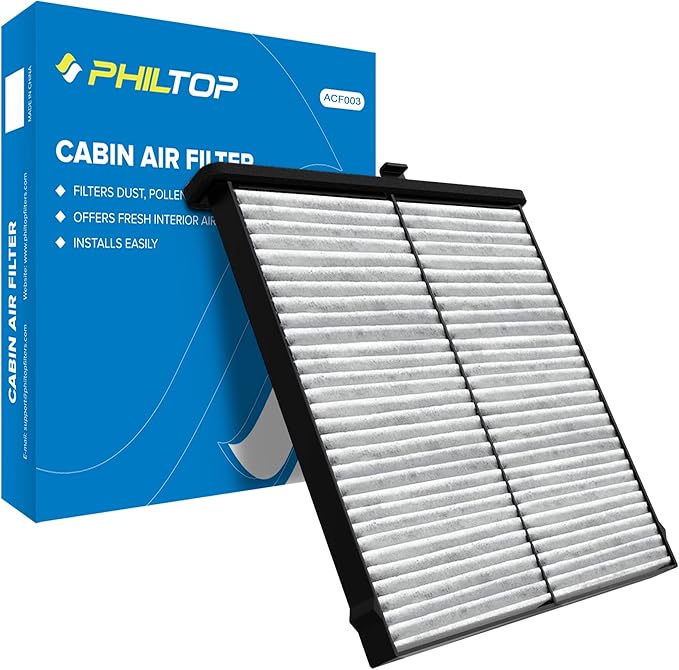 PHILTOP Cabin Air Filter, Replacement for CF11811, CPJ6X, CX-5 2013-2021, Premium Cabin Filter with Activated Carbon Filter Up Dust Pollen Odor