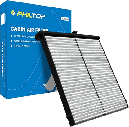 PHILTOP Cabin Air Filter, Replacement for CF11811, CPJ6X, CX-5 2013-2021, Premium Cabin Filter with Activated Carbon Filter Up Dust Pollen Odor