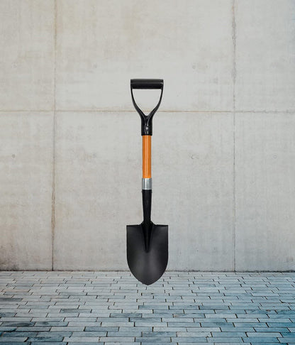 Ashman Short Handle Digging Shovel (1 Pack) - 27-inch Kids Beach & Garden Shovel with Sturdy Blade, D-Handle Gardening Tool