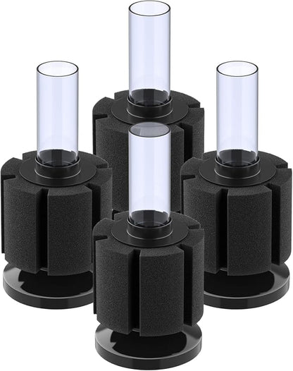 Pawfly 4 Pack Aquarium Nano Bio Sponge Filter Quiet Betta Fry Shrimp and Small Fish Foam Filter for Tiny Fish Tank up to 10 Gallon