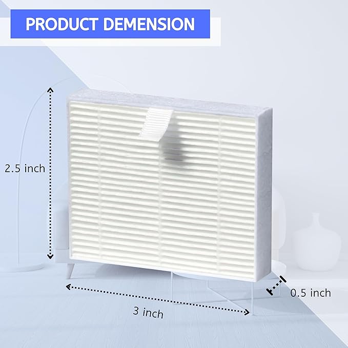 Nisipra AP03 HEPA Replacement Filter for Conair Air Purifier Portable Small Room AP03 4 Packs