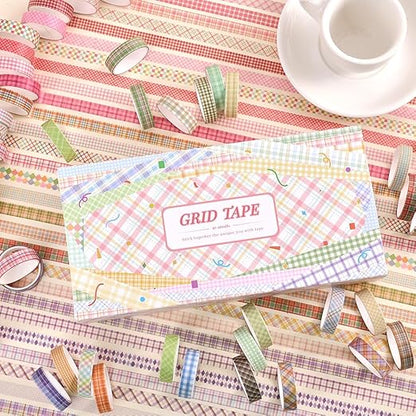 60 Rolls Cross line Theme Washi Tape Set, Writable Decorative Tapes for Scrapbooking, Bible Journaling, Bullet Journaling, 0.39"x79" per Roll
