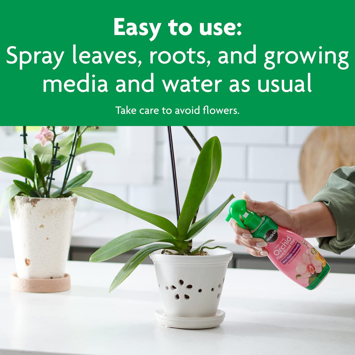 Miracle-Gro Ready to Use Orchid Plant Food Mist, Feeds All Types of Indoor Orchid Plants, 8 oz.