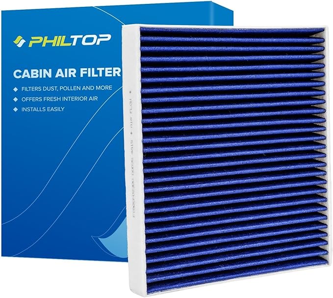 PHILTOP Cabin Air Filter, Replacement for CF12157 Camry, RAV4, Corolla, RX350, Prius, ES350, Avalon, CX-9, ES300h, RX450h, highlander,Premium Cabin Filter with Activated Carbon Filter